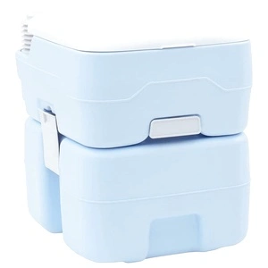 Портативна къмпинг тоалетна светлосиня 20L 41.5x36.5x42 см