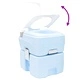 Портативна къмпинг тоалетна светлосиня 20L 41.5x36.5x42 см