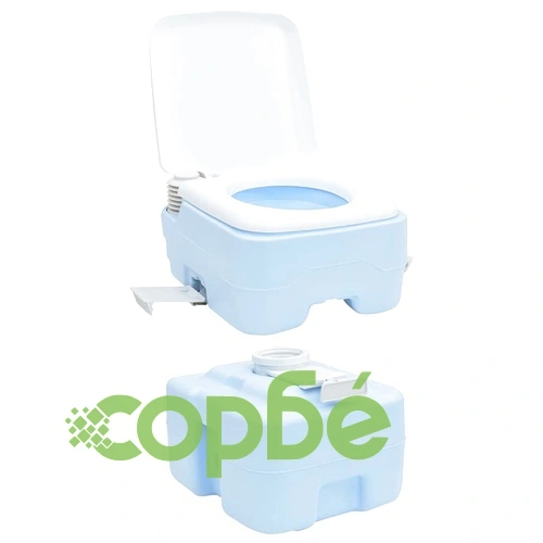 Портативна къмпинг тоалетна светлосиня 20L 41.5x36.5x42 см ➤ топ цена ➤ sorbe.bg