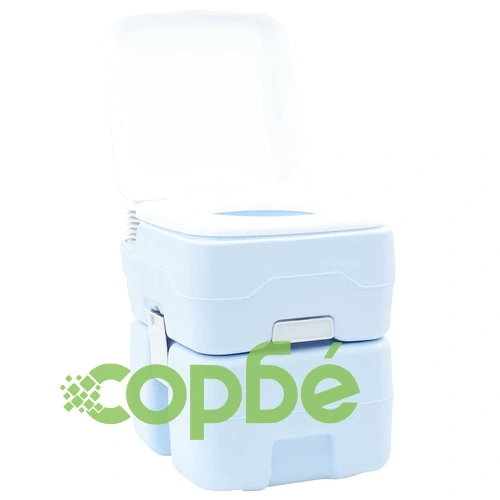 Портативна къмпинг тоалетна светлосиня 20L 41.5x36.5x42 см ➤ топ цена ➤ sorbe.bg
