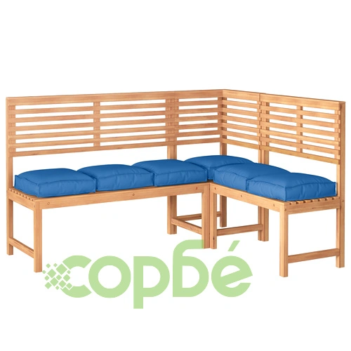 Палетни възглавници за сядане, 6 броя, кралско синьо, 40x40x8 см, полиестер ➤ топ цена ➤ sorbe.bg