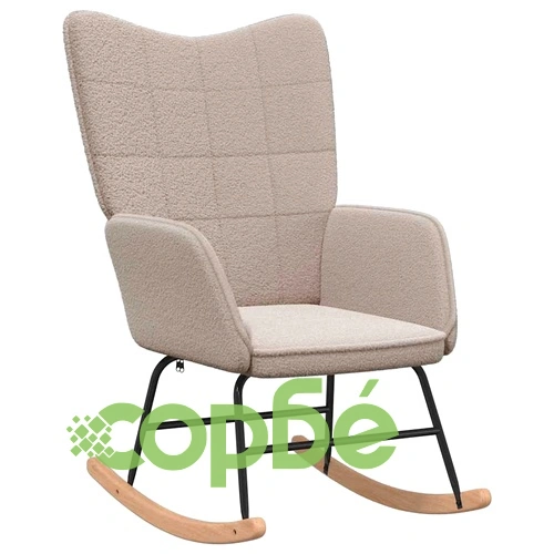 Кресло за релаксация светлосиво 61x78x98 см текстил с метална рамка ➤ топ цена ➤ sorbe.bg