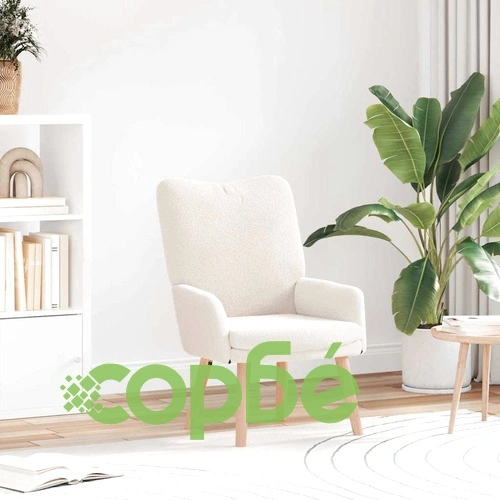 Кресло за релаксация крем 63x67x94 см текстил с ергономичен дизайн ➤ топ цена ➤ sorbe.bg