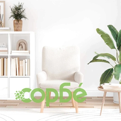 Кресло за релаксация крем 63x67x94 см текстил с ергономичен дизайн ➤ топ цена ➤ sorbe.bg