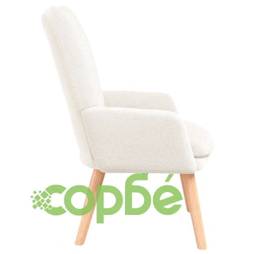 Кресло за релаксация крем 63x67x94 см текстил с ергономичен дизайн ➤ топ цена ➤ sorbe.bg