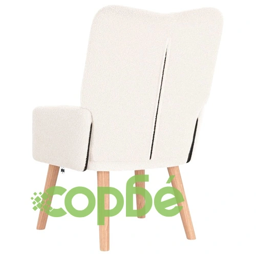 Кресло за релаксация крем 63x67x94 см текстил с ергономичен дизайн ➤ топ цена ➤ sorbe.bg