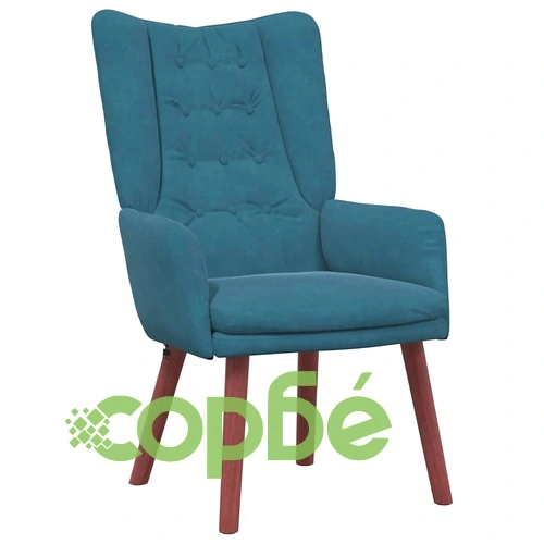 Кресло за релаксация от кадифе в синьо 63x67x94 см ➤ топ цена ➤ sorbe.bg