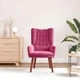 Кресло за релаксация от кадифе виненочервено 63x67x94 см със стоманена рамка