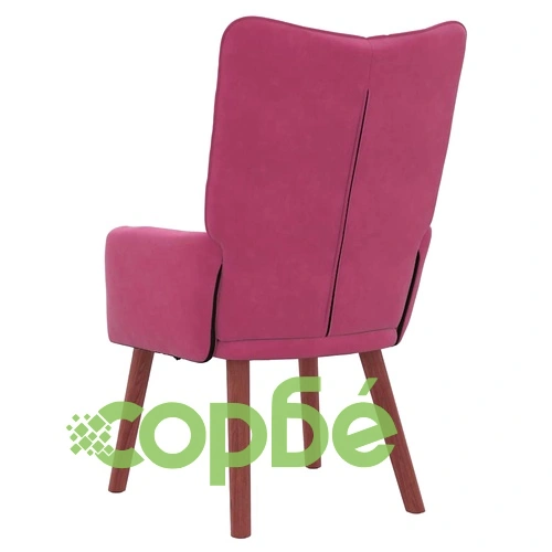 Кресло за релаксация от кадифе виненочервено 63x67x94 см със стоманена рамка ➤ топ цена ➤ sorbe.bg