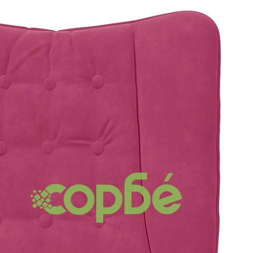 Кресло за релаксация от кадифе виненочервено 63x67x94 см със стоманена рамка ➤ топ цена ➤ sorbe.bg