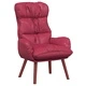 Фотьойл Виненочервен от изкуствена кожа, 69 x 74 x 93 см