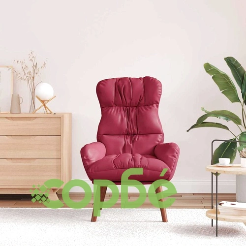 Фотьойл Виненочервен от изкуствена кожа, 69 x 74 x 93 см ➤ топ цена ➤ sorbe.bg