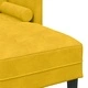 Ъглов диван жълт кадифе 173x131x67 см с дървени крака