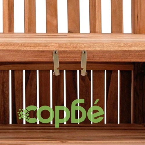 Градинска Пейка за Съхранение от Тиково Дърво 180 x 60 x 90 см ➤ топ цена ➤ sorbe.bg