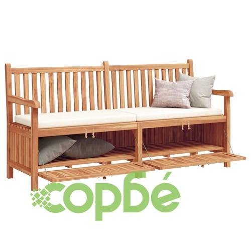 Градинска Пейка за Съхранение от Тиково Дърво 180 x 60 x 90 см ➤ топ цена ➤ sorbe.bg