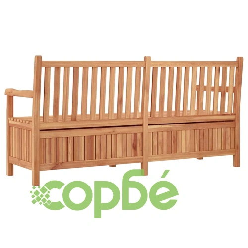 Градинска Пейка за Съхранение от Тиково Дърво 180 x 60 x 90 см ➤ топ цена ➤ sorbe.bg