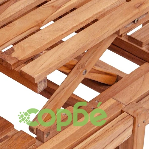 Пейка с маса от масивно тиково дърво 150x60x90 см кафяв цвят ➤ топ цена ➤ sorbe.bg