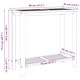Конзолна маса от масивно тиково дърво с рафт 85x35x75 см кафява