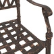 Градински столове от леен алуминий - 2 бр. бронзови, 55 x 56 x 92.5 см