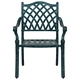 Градински столове от алуминий - комплект 2 бр. тъмнозелени, за тераса и градина