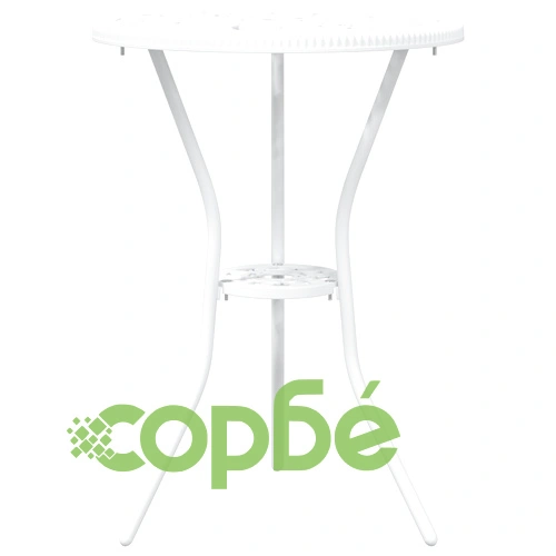 3 части градински бистро комплект от бял чугун - маса и 2 стола ➤ топ цена ➤ sorbe.bg