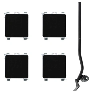 Комплект мебелни ролки 4 бр. с повдигач 17,5x16x7,5 см, стомана, 1600 кг