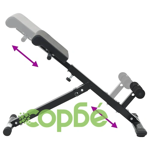 Сгъваема хиперекстензия пейка 120 кг стомана прахово покритие 101x70x71 см ➤ топ цена ➤ sorbe.bg