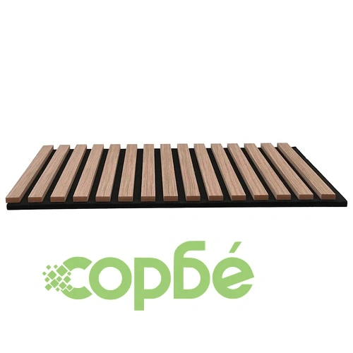 Акустични Стенни Панели с Ламели 8 бр. 60,5x60 см Дъбов Фурнир Кафяв Орех ➤ топ цена ➤ sorbe.bg