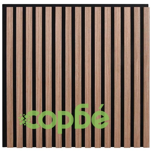 Акустични Стенни Панели с Ламели 8 бр. 60,5x60 см Дъбов Фурнир Кафяв Орех ➤ топ цена ➤ sorbe.bg