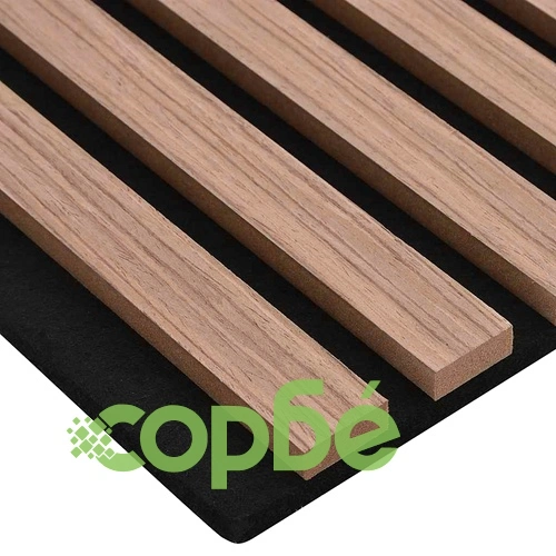 Акустични Стенни Панели с Ламели 8 бр. 60,5x60 см Дъбов Фурнир Кафяв Орех ➤ топ цена ➤ sorbe.bg