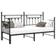 Стоманена рамка за легло с допълнително легло черна 80x200 см