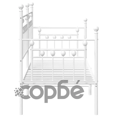 Стоманена рамка за легло за ден бяла 75x190 см ➤ топ цена ➤ sorbe.bg