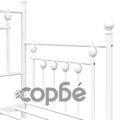 Стоманена рамка за легло за ден бяла 75x190 см ➤ топ цена ➤ sorbe.bg