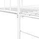 Стоманена рамка за легло за ден с допълнително легло бяла 90x200 см