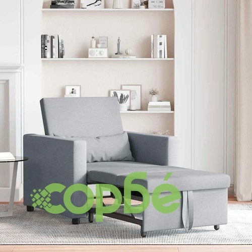 3-в-1 диван легло трансформер светлосиво 90x165x87 см текстил ➤ топ цена ➤ sorbe.bg