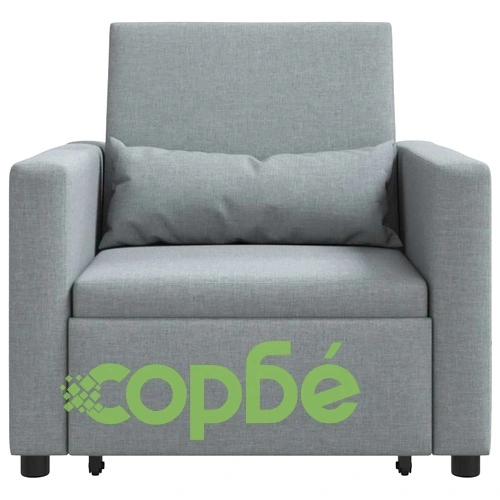 3-в-1 диван легло трансформер светлосиво 90x165x87 см текстил ➤ топ цена ➤ sorbe.bg