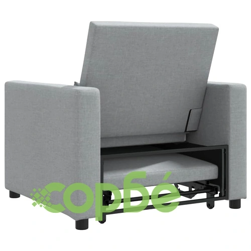 3-в-1 диван легло трансформер светлосиво 90x165x87 см текстил ➤ топ цена ➤ sorbe.bg