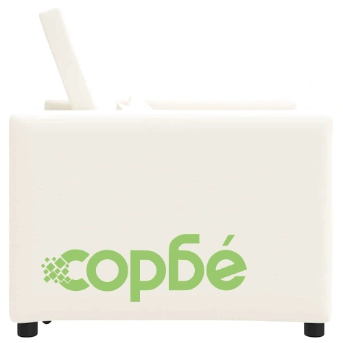 Диван легло 3-в-1 трансформиращ се единичен кремав лен 90x165x87 см ➤ топ цена ➤ sorbe.bg