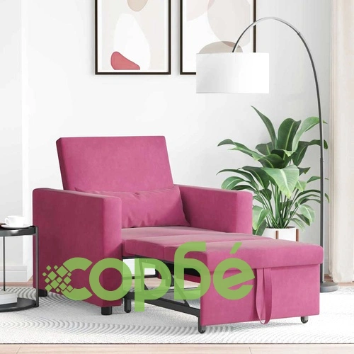 Диван легло 3-в-1 виненочервен кадифе 90x165x87 см ➤ топ цена ➤ sorbe.bg
