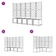Градинска саксия с решетка черна 120x120x143 см полипропилен - комплект 5 броя