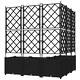 Градинска саксия с решетка черна 120x120x143 см полипропилен - комплект 5 броя