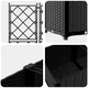 Градинска саксия с решетка черна 120x120x143 см полипропилен - комплект 5 броя