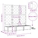 Градинска саксия с напоителна система 3 бр. Черно 120 x 40 x 126 см, ПП
