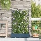 Градински саксии с напоителна система, 2 бр., Сиво, 80 x 40 x 126 см, Полипропилен