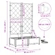 Градински саксии с напоителна система, 2 бр., Сиво, 80 x 40 x 126 см, Полипропилен