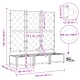 Градински саксии с напоителна система, 3 бр., Сиво, 120 x 40 x 126 см, ПП