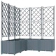 Градинска саксия с решетка светлосиво 120x120x143 см - 5 броя комплект