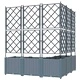 Градинска саксия с решетка светлосиво 120x120x143 см - 5 броя комплект