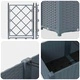 Градинска саксия с решетка светлосиво 120x120x143 см - 5 броя комплект