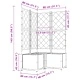 Градинска саксия с решетка 3 бр., бяло, 80 x 80 x 143 см, полипропилен